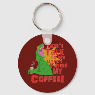Raptors and Coffee Key Ring