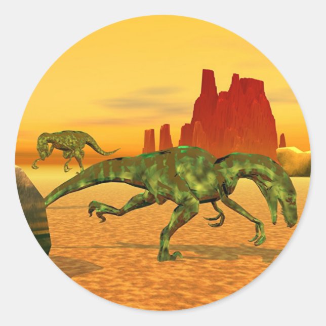 Raptors Classic Round Sticker (Front)