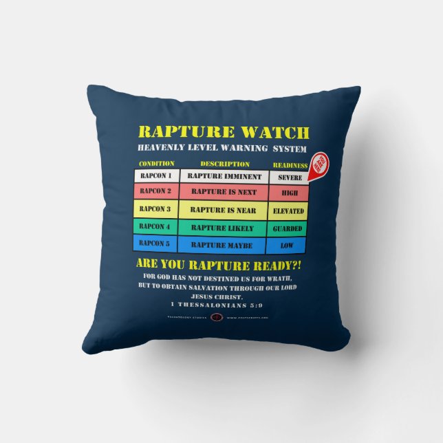 Rapture Alert Levels Cushion (Back)