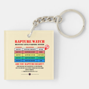 Rapture Alert Levels Key Ring