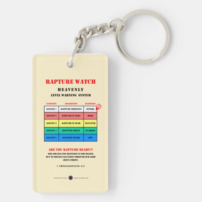 Rapture-Alert-Levels Key Ring (Back)