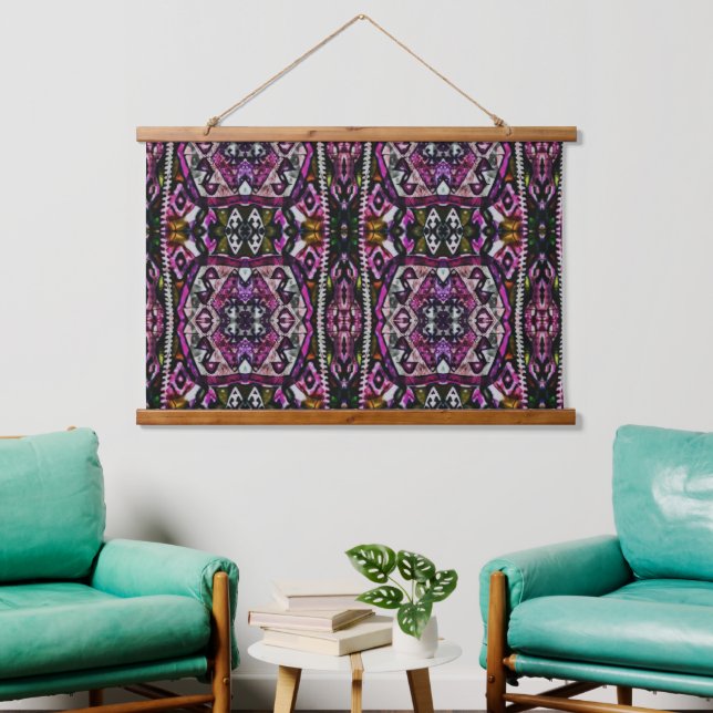 Rapture In Colour Wood Topped Wall Tapestry (Living Room)