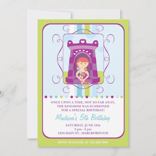 Rapunzel Birthday Invitation (Front)