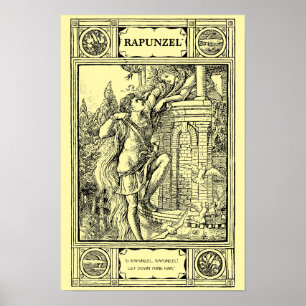 Rapunzel Fairy Tale Victorian Era Print by Crane