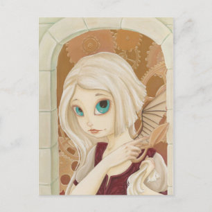 Rapunzel - Steam punk Fairy tale Post Card