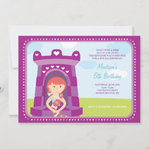 Rapunzel's Castle Birthday Invitation