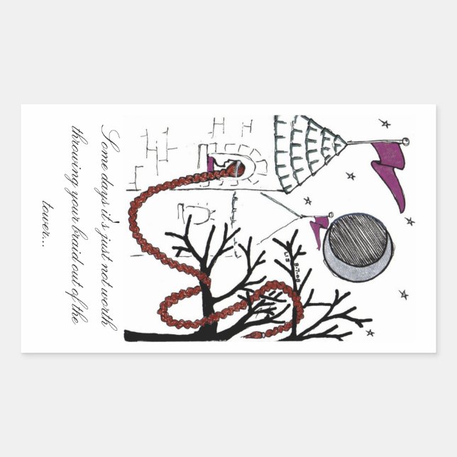 Rapunzel's Very Bad Hair Day sticker (Front)