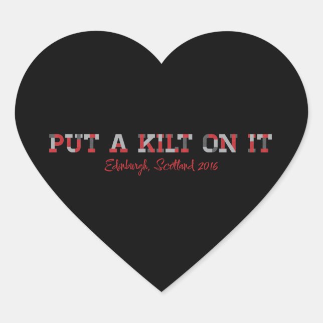 RARE16 Kilt heart sticker (Front)