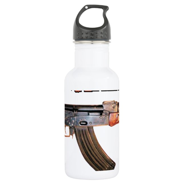 RARE AK-47 RUSSIAN ARMY KALASHNIKOV GUN MILITARY 532 ML WATER BOTTLE (Front)