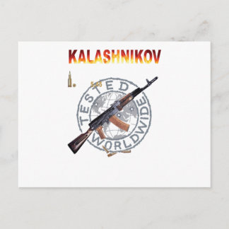 RARE AK-47 RUSSIAN ARMY KALASHNIKOV GUN MILITARY POSTCARD