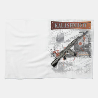 RARE AK-47 RUSSIAN ARMY KALASHNIKOV GUN MILITARY TEA TOWEL