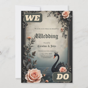 Rare as a black swan, timeless as true love.  invitation