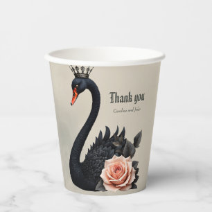 Rare as a black swan, timeless as true love. paper cups