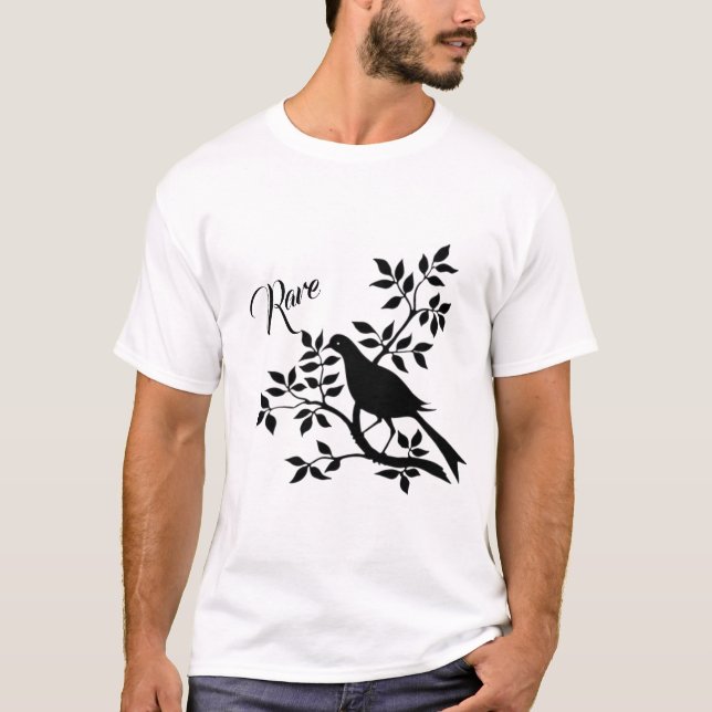 Rare Bird - black and white T-Shirt (Front)