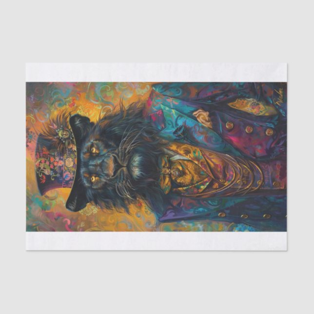 Rare Black Lion1 Tissue Paper (Front)