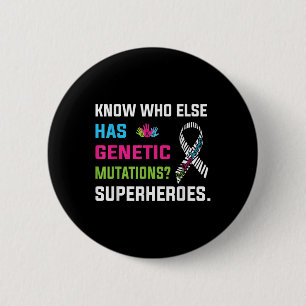 Rare Disease Awareness Day 2025 Rare Genes Superhe 6 Cm Round Badge