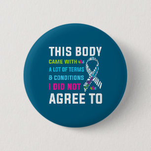 Rare Disease Awareness Day Zebra Ribbon 2026 Warri 6 Cm Round Badge