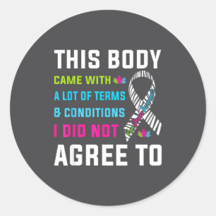 Rare Disease Awareness Day Zebra Ribbon 2026 Warri Classic Round Sticker