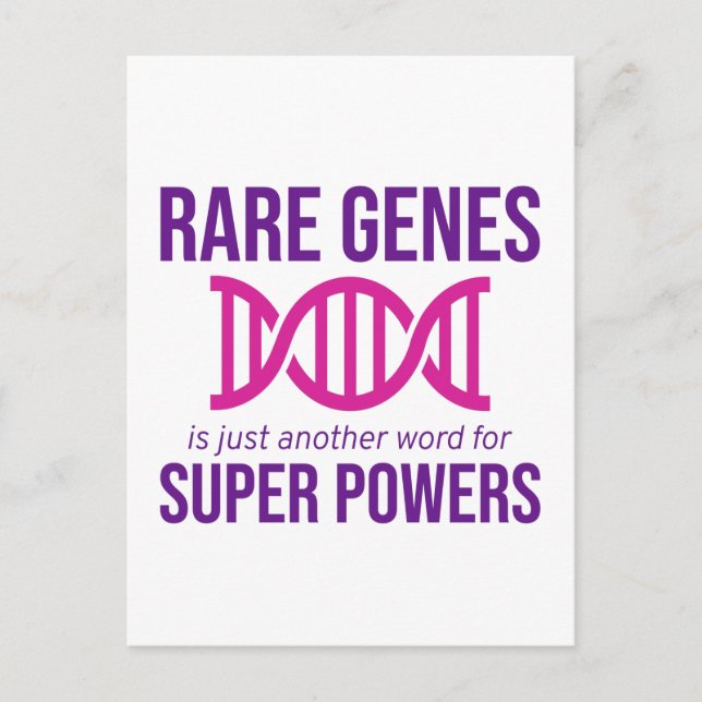 Rare Disease Awareness Day Zebra Ribbon Fighter  Postcard (Front)