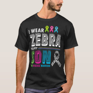Rare Disease Awareness Day Zebra Ribbon Fighter T-Shirt