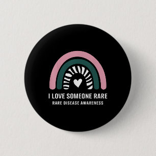 Rare Disease Awareness Month I Love Someone Rare R 6 Cm Round Badge