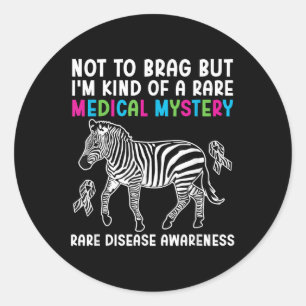 Rare Disease Awareness Proud Rare Disease Warrior Classic Round Sticker