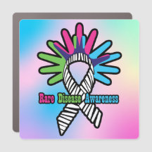  Rare Disease Awareness Ribbon & Hand 