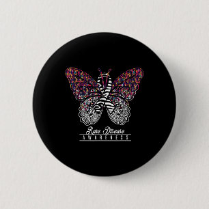 Rare Disease Awareness Shirt Butterfly Lovers Gift 6 Cm Round Badge