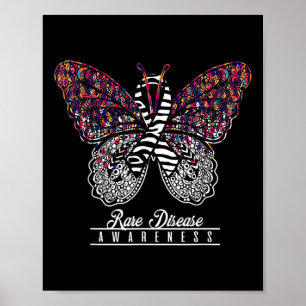 Rare Disease Awareness Shirt Butterfly Lovers Gift Poster