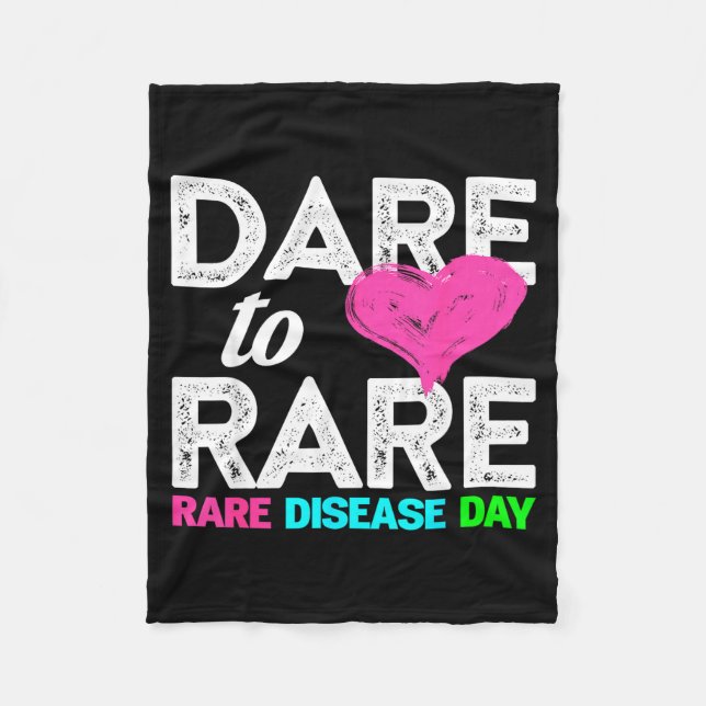 Rare Disease Awareness Shirt - Dare To Rare Diseas Fleece Blanket (Front)