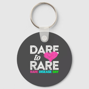 Rare Disease Awareness Shirt - Dare To Rare Diseas Key Ring