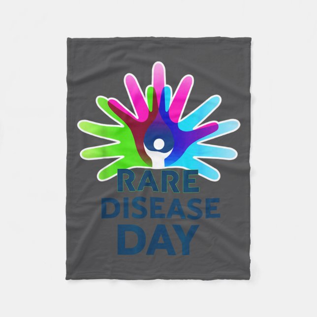 Rare Disease Awareness Shirt - Rare Disease Day 20 Fleece Blanket (Front)