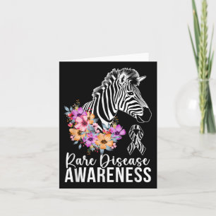 Rare Disease Awareness Zebra Rare Disease Warrior Card
