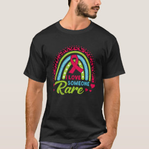 Rare Disease Awareness Zebra Ribbon I Love Someone T-Shirt
