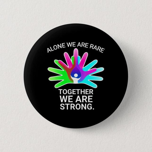 Rare Disease Day 2022 - Rare Disease Awareness T-S 6 Cm Round Badge (Front)