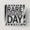Rare Disease Day button (zebra print)