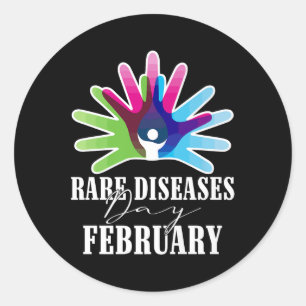 Rare Disease Day February Rare Disease Awareness D Classic Round Sticker