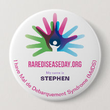 Rare Disease Day, Personalise All, Round Button