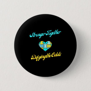 Rare Disease Day Stronger Together Defying The Odd 6 Cm Round Badge