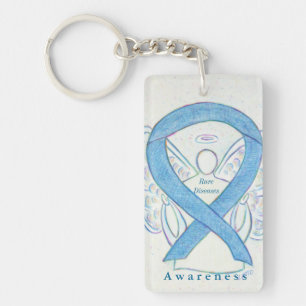Rare Diseases Angel Awareness Ribbon Keychain
