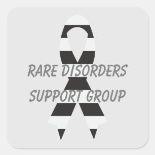 Rare Disorders Zebra Awareness Ribbon by Janz Square Sticker