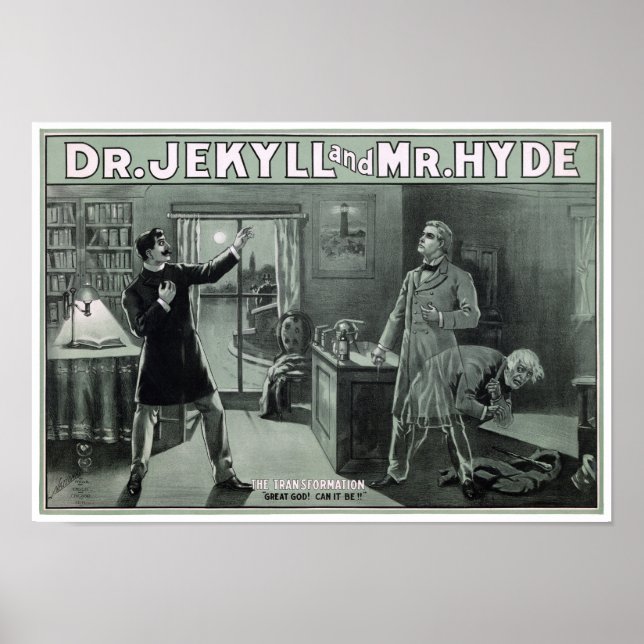 Rare Dr. Jekyll and Mr. Hyde Transformation Poster (Front)