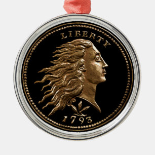 Rare Early American Penny Metal Ornament