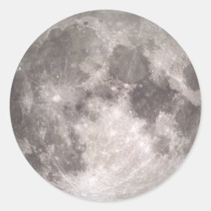 Rare Full Moon On Christmas Day Classic Round Sticker