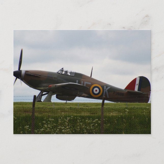 Rare Hawker Hurricane Postcard (Front)
