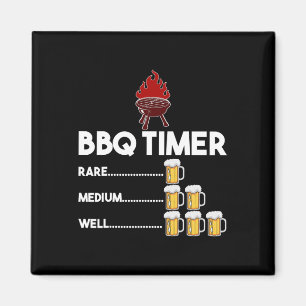 Rare Medium Well Funny Bbq Timer Beer Gift Byrbecu Magnet