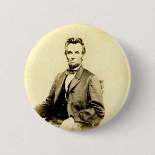 RARE President Abraham Lincoln STEREOVIEW VINTAGE 6 Cm Round Badge