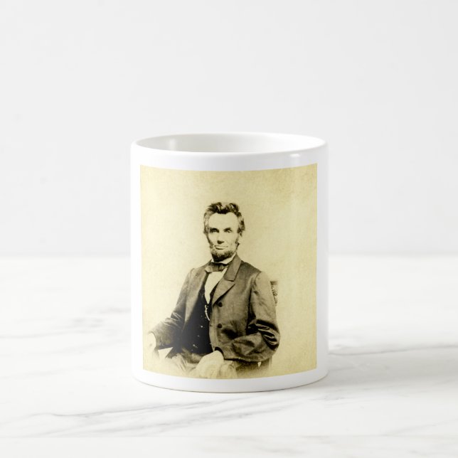 RARE President Abraham Lincoln STEREOVIEW VINTAGE Coffee Mug (Center)