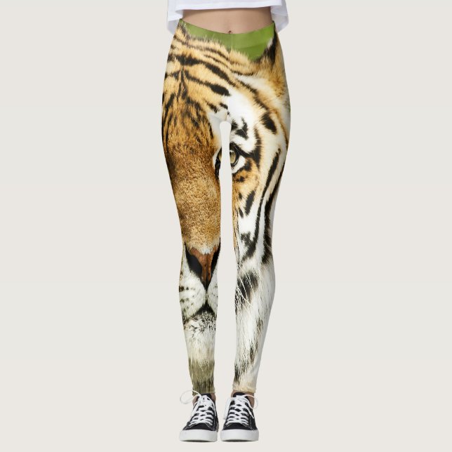 Rare Siberian Tiger: Endangered Resting Leggings (Front)