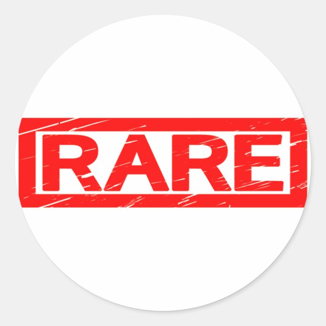 Rare Stamp Classic Round Sticker (Front)